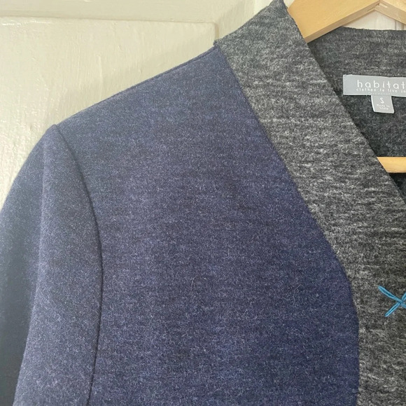 Habitat Snap Jacket Cardigan Blue & Grey Size Small - Picture 6 of 15